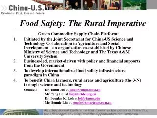 Food Safety: The Rural Imperative