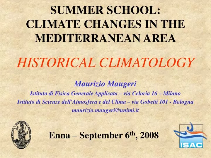 summer school climate changes in the mediterranean area