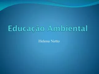 educa o ambiental