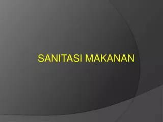 sanitasi makanan