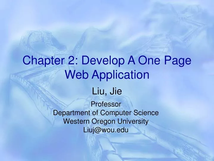 chapter 2 develop a one page web application