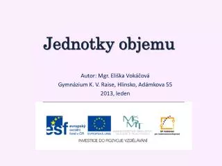 jednotky objemu