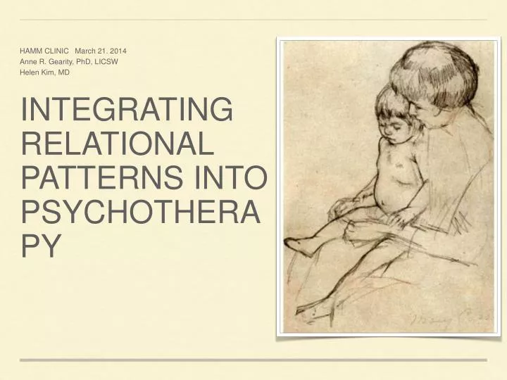 integrating relational patterns into psychotherapy
