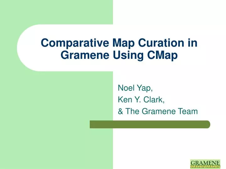 comparative map curation in gramene using cmap