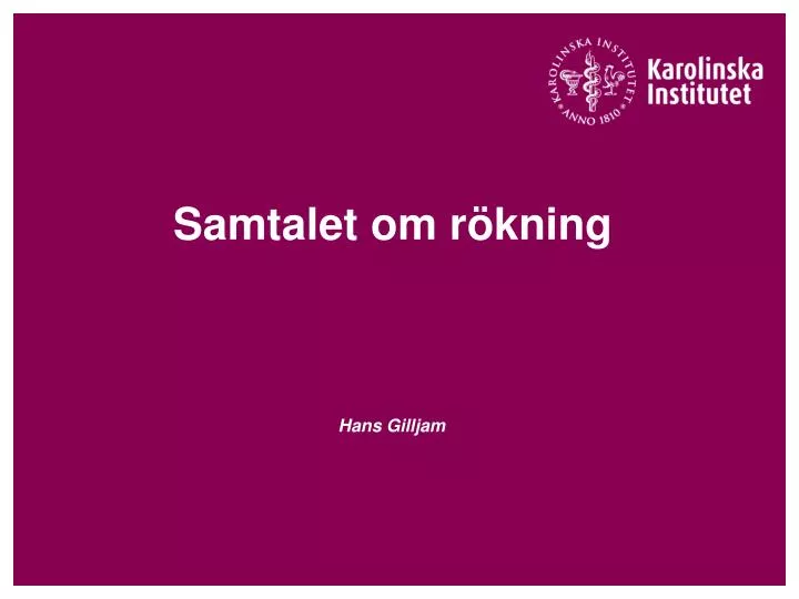 samtalet om r kning