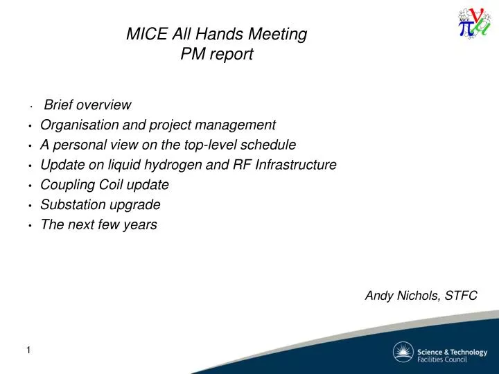 mice all hands meeting pm report