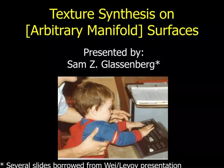 texture synthesis on arbitrary manifold surfaces