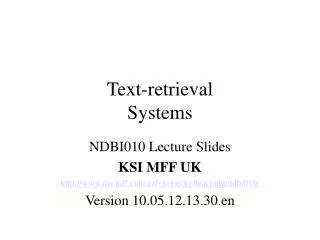 Text-retrieval Systems