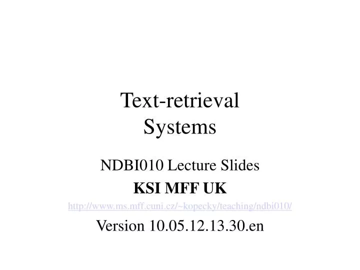 text retrieval systems