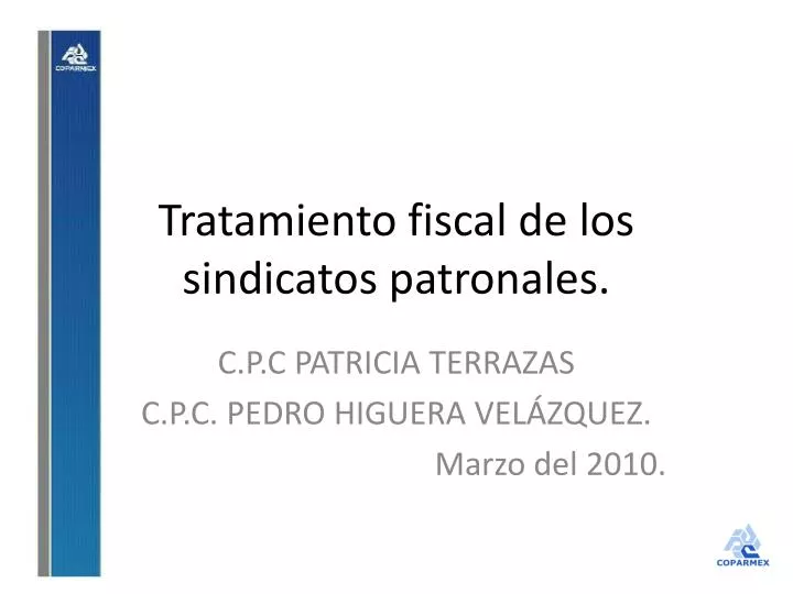 tratamiento fiscal de los sindicatos patronales