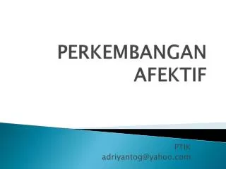 perkembangan afektif