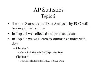 AP Statistics Topic 2