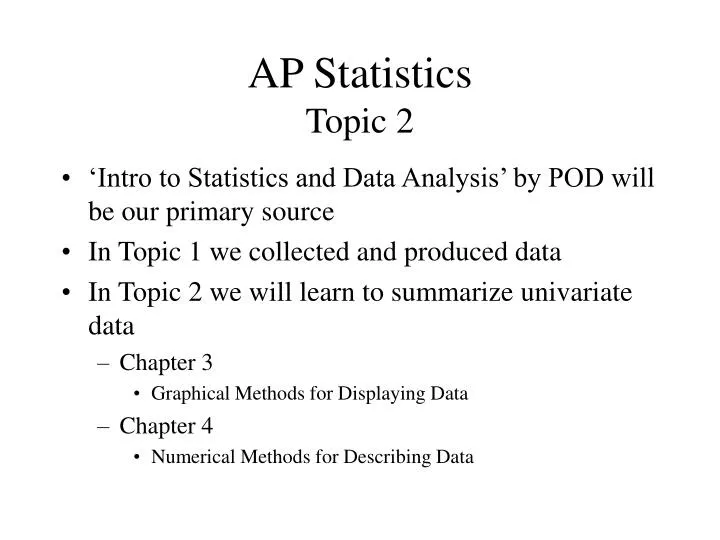 ap statistics topic 2