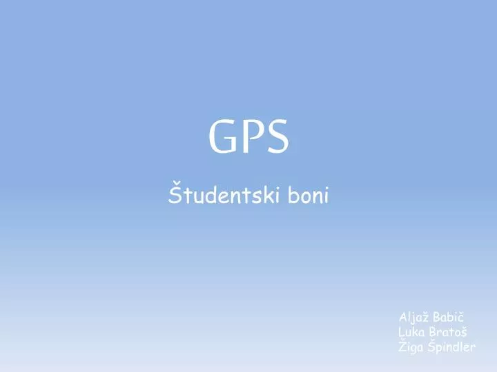 gps tudentski boni