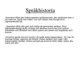 Språkhistoria