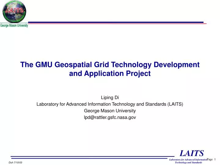 the gmu geospatial grid technology development and application project