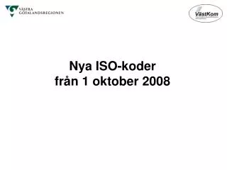 nya iso koder fr n 1 oktober 2008