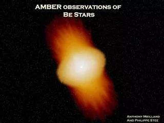 AMBER observations of Be Stars