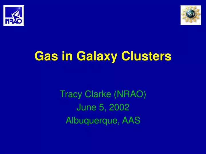 gas in galaxy clusters
