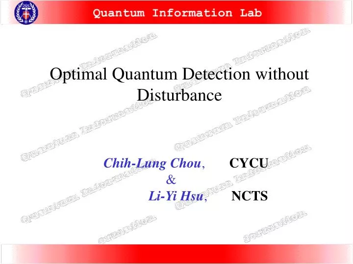 optimal quantum detection without disturbance
