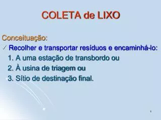 coleta de lixo