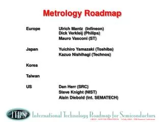 Metrology Roadmap