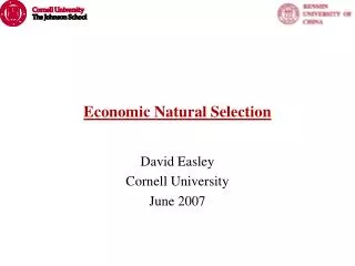 Economic Natural Selection