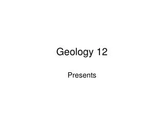Geology 12