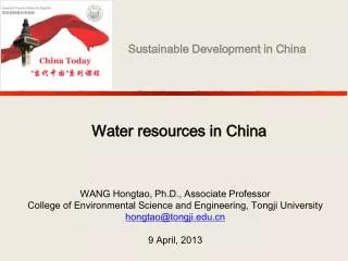 Water resources in China