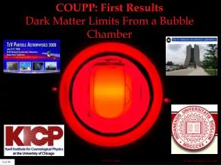 COUPP: First Results Dark Matter Limits From a Bubble Chamber