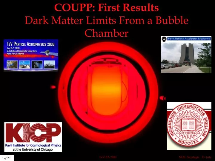 coupp first results dark matter limits from a bubble chamber