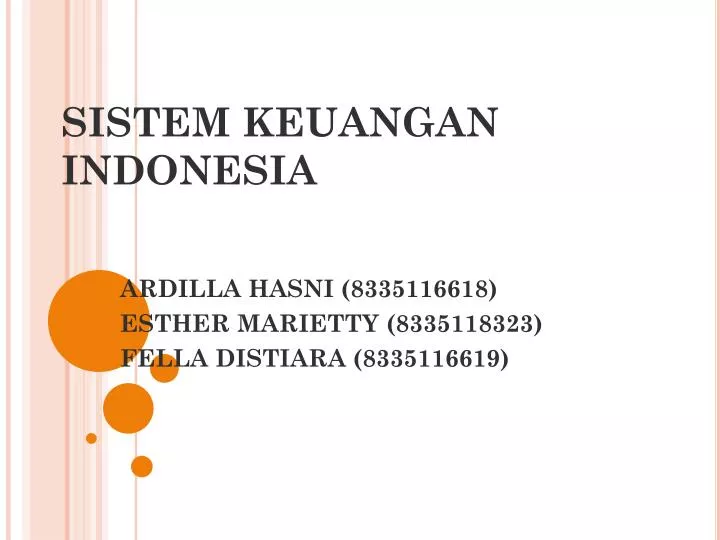 sistem keuangan indonesia