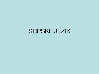 srpski jezik
