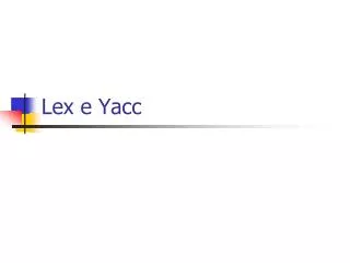 lex e yacc