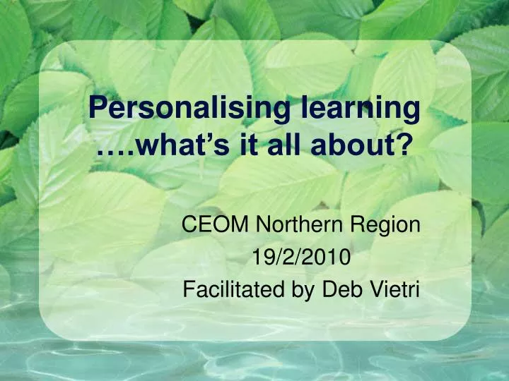 personalising learning what s it all about