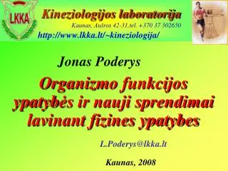l poderys@lkka lt kaunas 2008