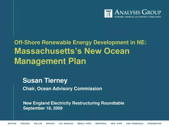 off shore renewable energy development in ne massachusetts s new ocean management plan