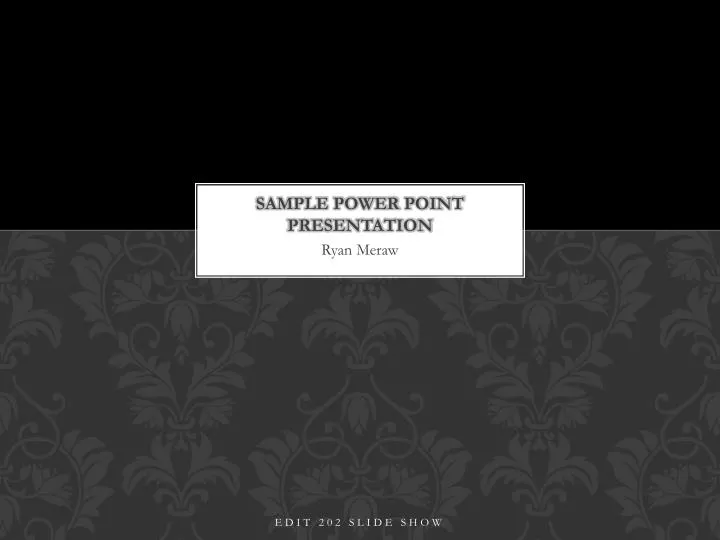 sample power point presentation