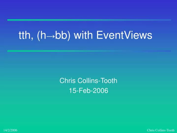 tth h bb with eventviews