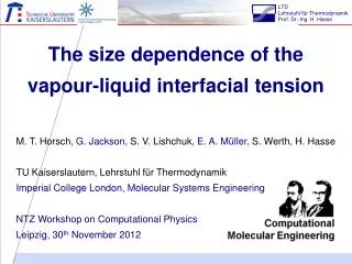 The size dependence of the vapour -liquid interfacial tension