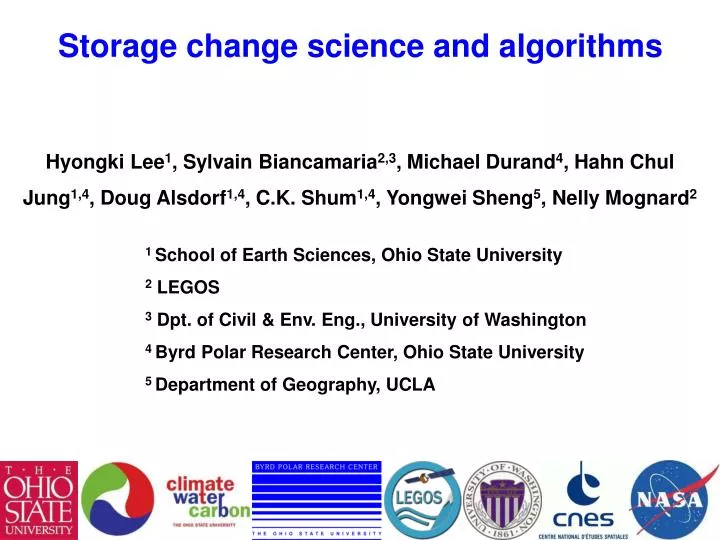 storage change science and algorithms
