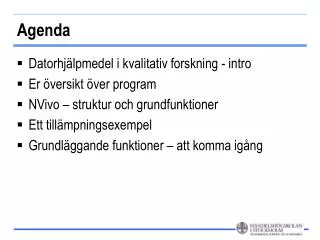 agenda