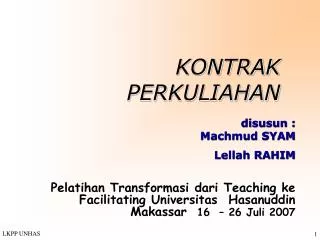 kontrak perkuliahan