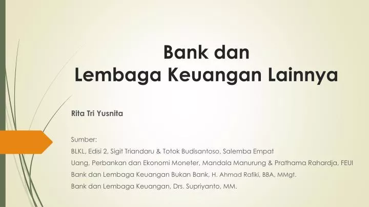bank dan lembaga keuangan lainnya