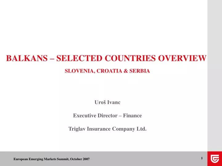 balkans selected countries overview