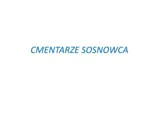 cmentarze sosnowca