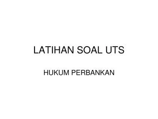 latihan soal uts
