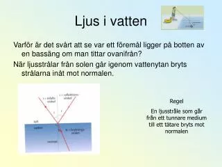 ljus i vatten