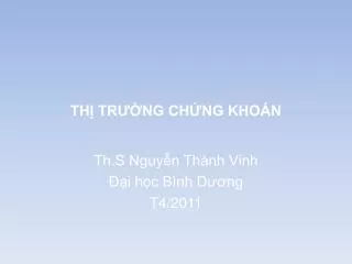 th tr ng ch ng kho n