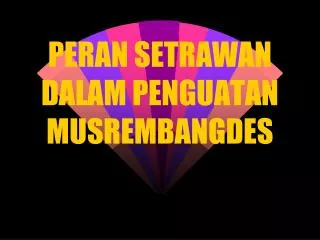peran setrawan dalam penguatan musrembangdes